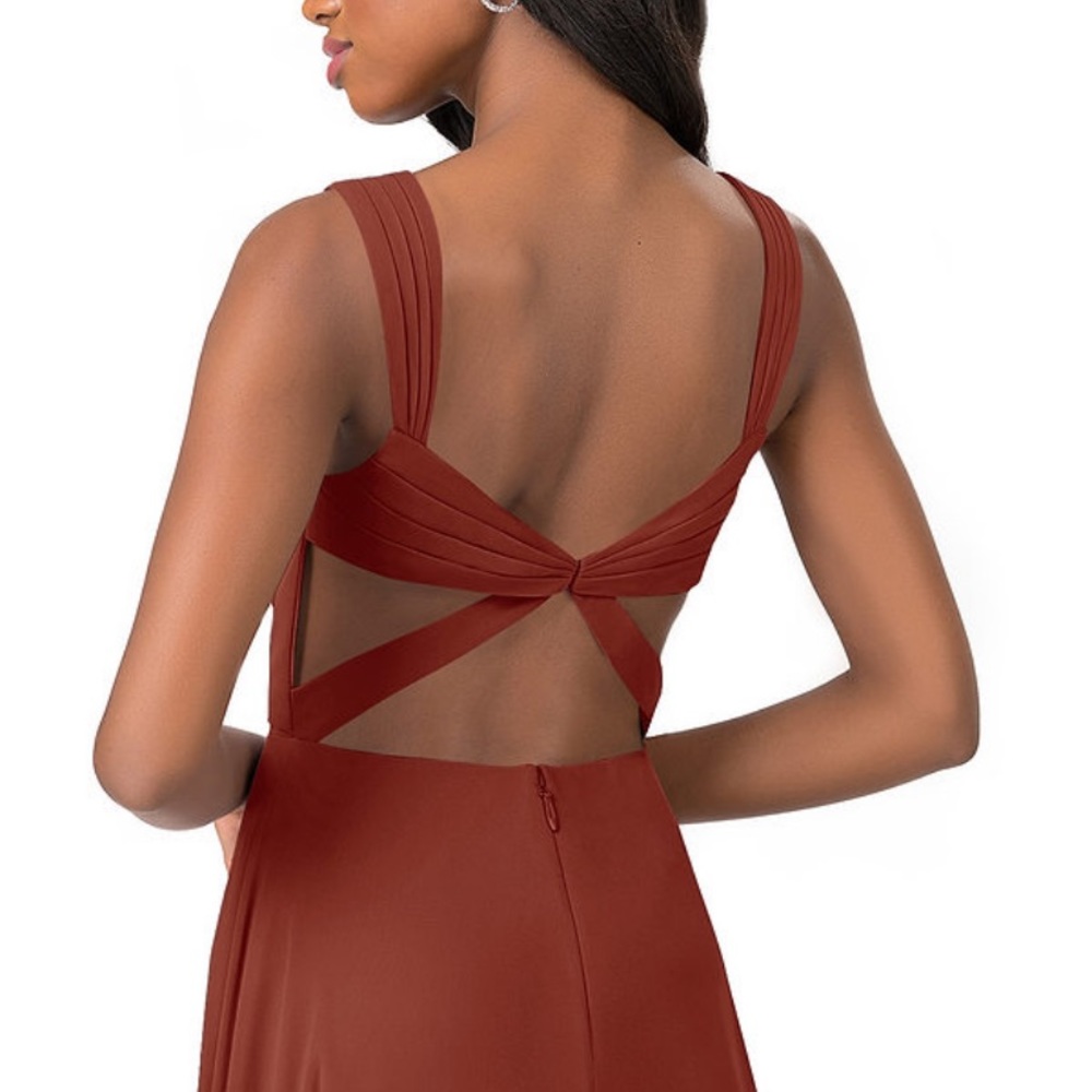 Terracotta AZAZIE NAHRIN bridesmaids dress size 8